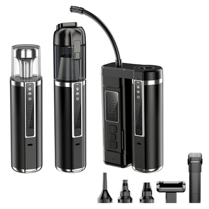 D28 Multifunctional 3 in 1 Car Vacuum Cleaner Inflator Camping Light Brushless Motor Digital Display High Suction Power