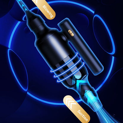 F16PLUS Car Vacuum Cleaner 10-in-1 Multipurpose Mini Air Blower Vacuum Pump 5500Pa Dust Buster for Car, Pet Hair, Desk