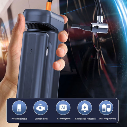 F16PLUS Car Vacuum Cleaner 10-in-1 Multipurpose Mini Air Blower Vacuum Pump 5500Pa Dust Buster for Car, Pet Hair, Desk