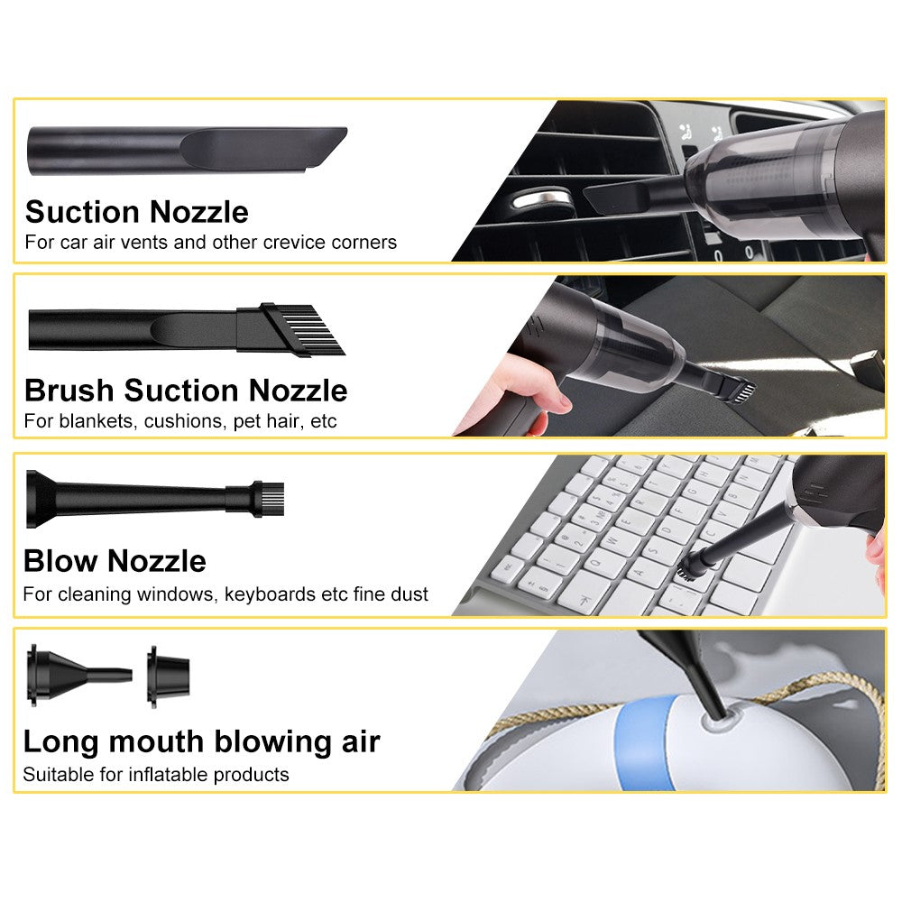 SUITU ST-6617C Brush Motor Strong Suction Handheld Vacuum Cleaner for Car Home Cleaning