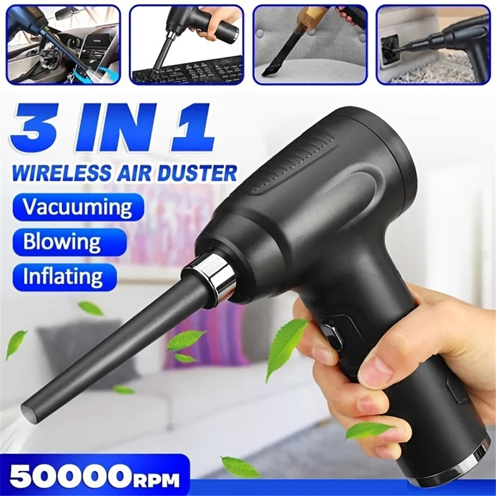 YMG-810 3-in-1 Wireless Air Duster 5000Pa Handheld Vacuum Cleaner Car Home Cleaning Device