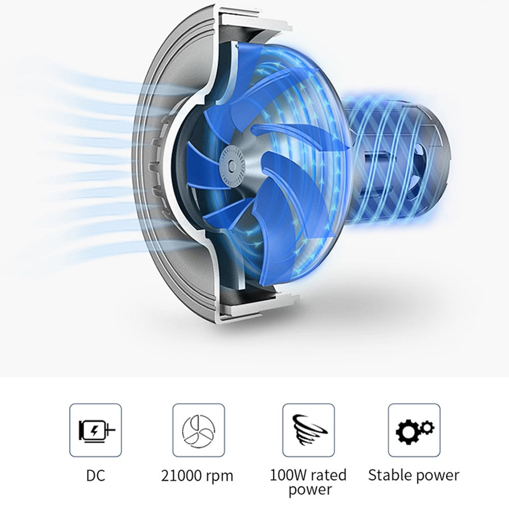 CARSUN C1398 Rechargeable Cordless Car Vacuum Powerful 6000Pa Portable Vacuum Cleaner with LED Light