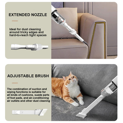 CARSUN C2819 Type-C Wireless Vacuum Cleaner Handheld Dust Cleaner for Car Home Cleaning