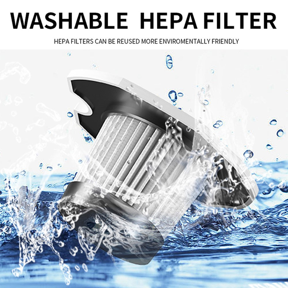 CARSUN C1398 12V Car Cigarette Lighter Plug Vacuum Cleaner High Power Handheld Car Cleaning Tool with LED Light