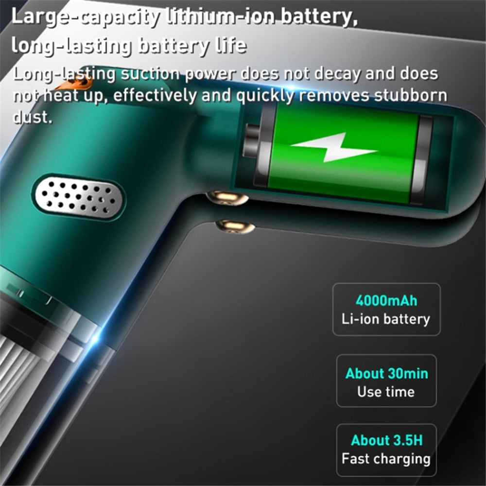 KBN-010 10000Pa Powerful Car Cordless Vacuum Cleaner Handheld Cleaning Tool