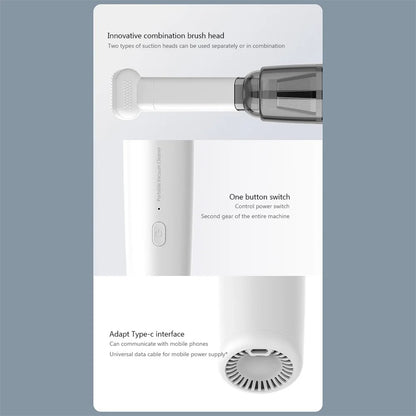 SY01-Q8 USB Car Vacuum Cleaner Rechargeable 4000Pa Cordless Home Cleaner