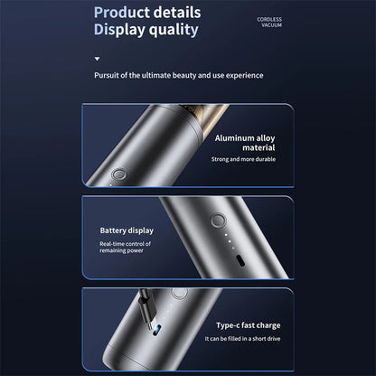 Q208 16000Pa Portable Car Handheld Vacuum Cleaner Cordless Cleaning Tool