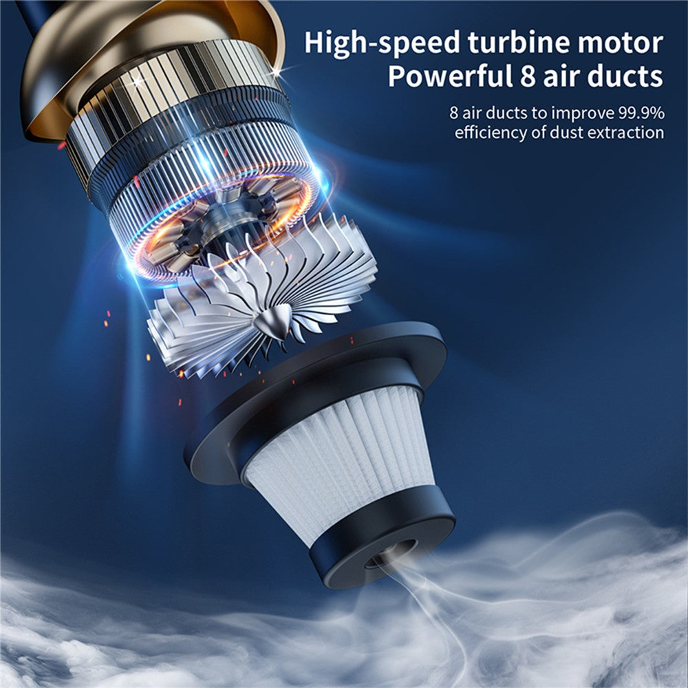 P9 13000Pa Mini Vacuum Cleaner with Flashlight and Detachable Handle for Home / Car