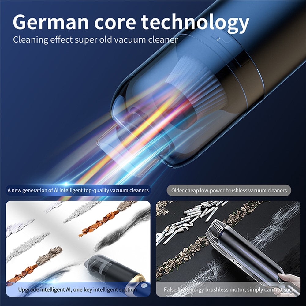 P9 13000Pa Mini Vacuum Cleaner with Flashlight and Detachable Handle for Home / Car