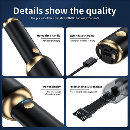 P9 13000Pa Mini Vacuum Cleaner with Flashlight and Detachable Handle for Home / Car