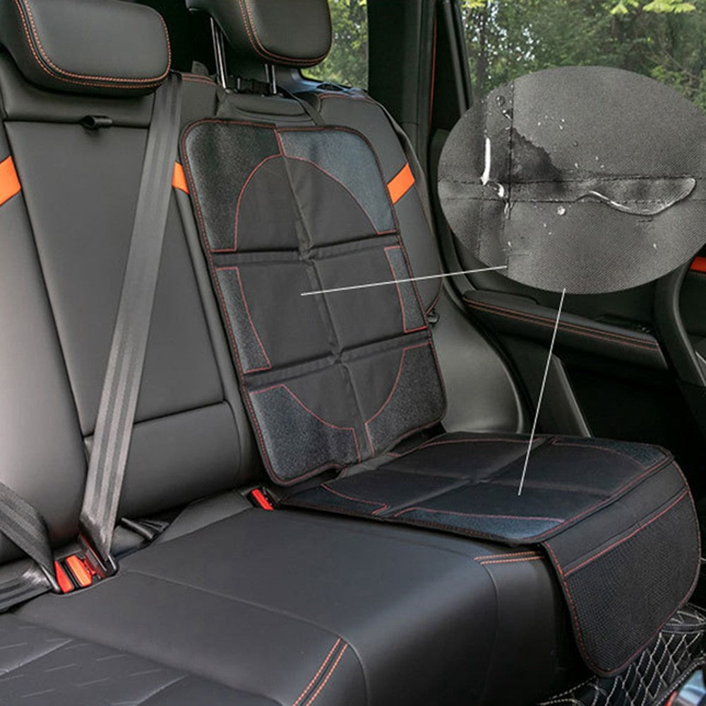 JF004 Waterproof Car Seat Protector for Child Car Seat and Pets, Soft Seat Protection Pad with Storage Pocket