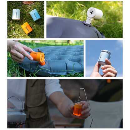 QUNATURE Outdoor Mini Electric Air Pump Magnetic Camping Hanging Lamp Swimming Ring Air Mattress Inflator