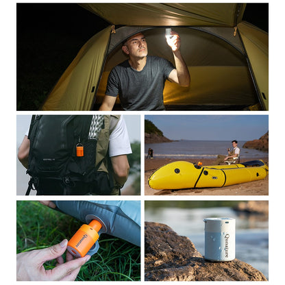 QUNATURE Outdoor Mini Electric Air Pump Magnetic Camping Hanging Lamp Swimming Ring Air Mattress Inflator
