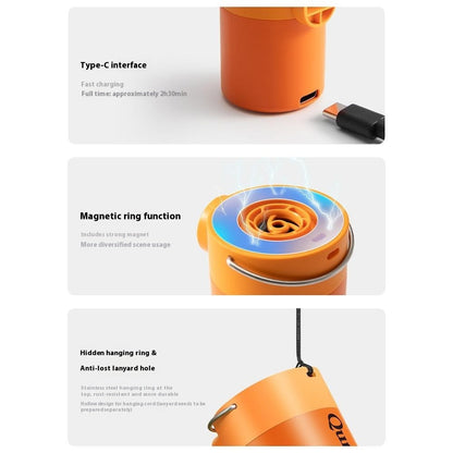 QUNATURE Outdoor Mini Electric Air Pump Magnetic Camping Hanging Lamp Swimming Ring Air Mattress Inflator