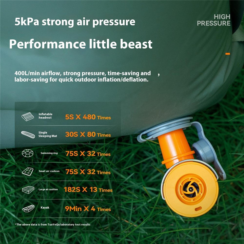 QUNATURE Outdoor Mini Electric Air Pump Magnetic Camping Hanging Lamp Swimming Ring Air Mattress Inflator