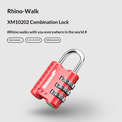 RHINOWALK XM10202 Anti Theft 3 Digit Combination Lock Security Lock for Motorcycle Tank Bag