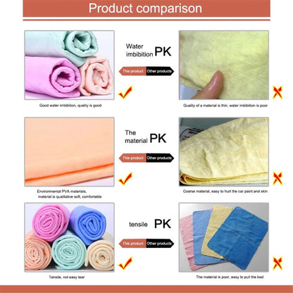 43 x 32 x 0.2cm Super Absorbent Soft PVA Cloth Car Home Cleaning Towel Hair Quick Drying Towel