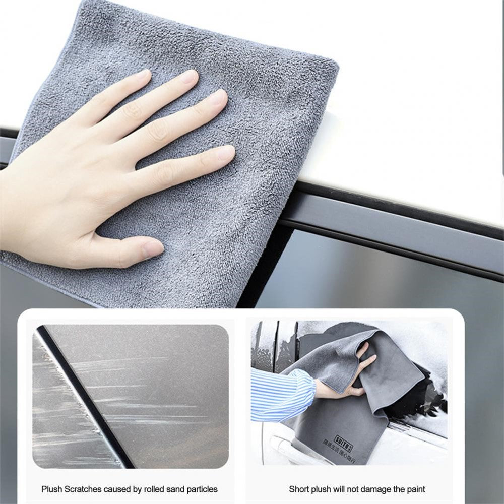 SUITU ST-9000-5A 30x40CM Soft Coral Fleece + Suede Cleaning Cloth Super Water-Absorbent Towel for Car, Home