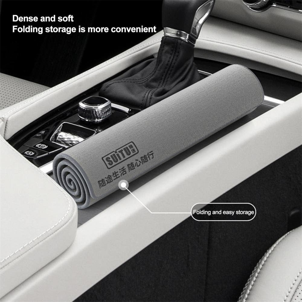 SUITU ST-9000-5C 35x75CM Super Water-Absorbent Car Cleaning Towel Soft Coral Fleece + Suede Washing Wipe Cloth for Glass