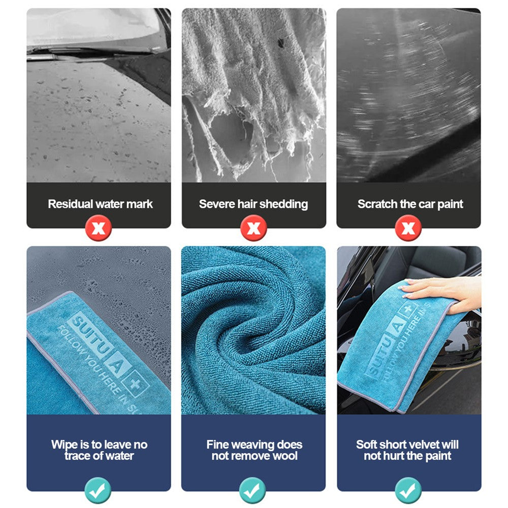 SUITU ST-9002-4C 35x75CM Soft Microfiber Car Dashboard Window Cleaning Cloth Washing Towel for Home Floor, Kitchen