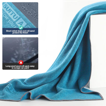 SUITU ST-9002-4C 35x75CM Soft Microfiber Car Dashboard Window Cleaning Cloth Washing Towel for Home Floor, Kitchen