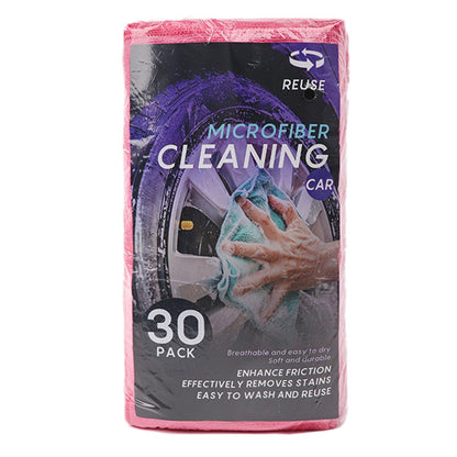 LWMB-004A 30Pcs 30x30cm Super Water Absorption Microfiber Car Washing Towel Kitchen Home Cleaning Cloth