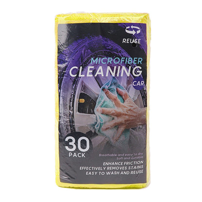 LWMB-004A 30Pcs 30x30cm Super Water Absorption Microfiber Car Washing Towel Kitchen Home Cleaning Cloth
