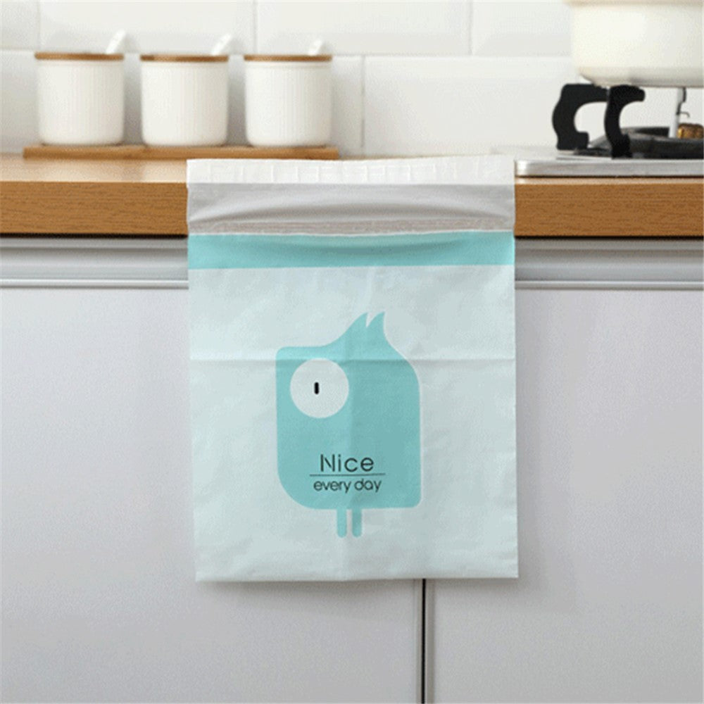 15Pcs / Pack Sealable Portable Car Trash Bag Easy Stick-On Disposable Car Garbage Bag Leak-Proof Vomit Bag Kitchen Storage Bag Suitable for Cars, Offices, Kitchens, Travel