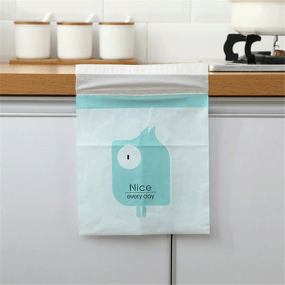 15Pcs / Pack Sealable Portable Car Trash Bag Easy Stick-On Disposable Car Garbage Bag Leak-Proof Vomit Bag Kitchen Storage Bag Suitable for Cars, Offices, Kitchens, Travel