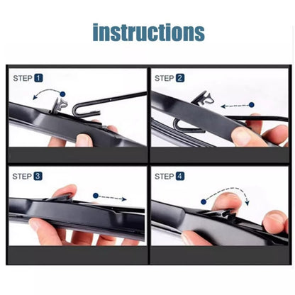 1Pc Universal Three-Stage Car Wiper Blade ABS+Rubber Noiseless Vehicle Wiper Blade