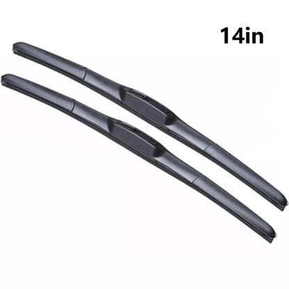 2Pcs Universal Three-Stage Car Wiper Blade ABS+Rubber Noiseless Vehicle Wiper Blade