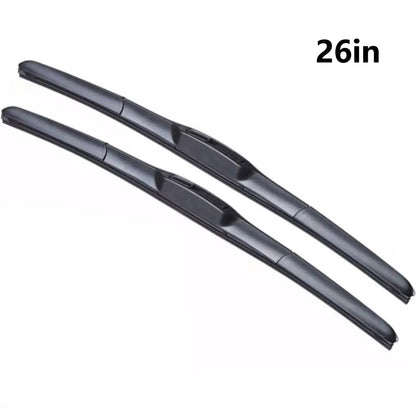 2Pcs Universal Three-Stage Car Wiper Blade ABS+Rubber Noiseless Vehicle Wiper Blade