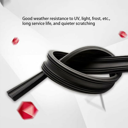 1Pc Universal Car Windshield Wiper Blade ABS+Rubber Noiseless Vehicle Wiper Blade