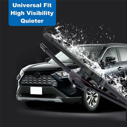 1Pc Universal Car Windshield Wiper Blade ABS+Rubber Noiseless Vehicle Wiper Blade