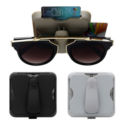 Sunglass Holder Glasses Holder Clip Card Storage Pouch for Car Visor