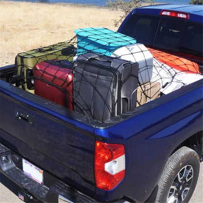 Latex Heavy Duty Cargo Net for Pickups Car Mesh Holes Cord Net for Truck Bed Roof Rack 120cmx90cm 88 Grids Cargo Organizer Net with Hooks