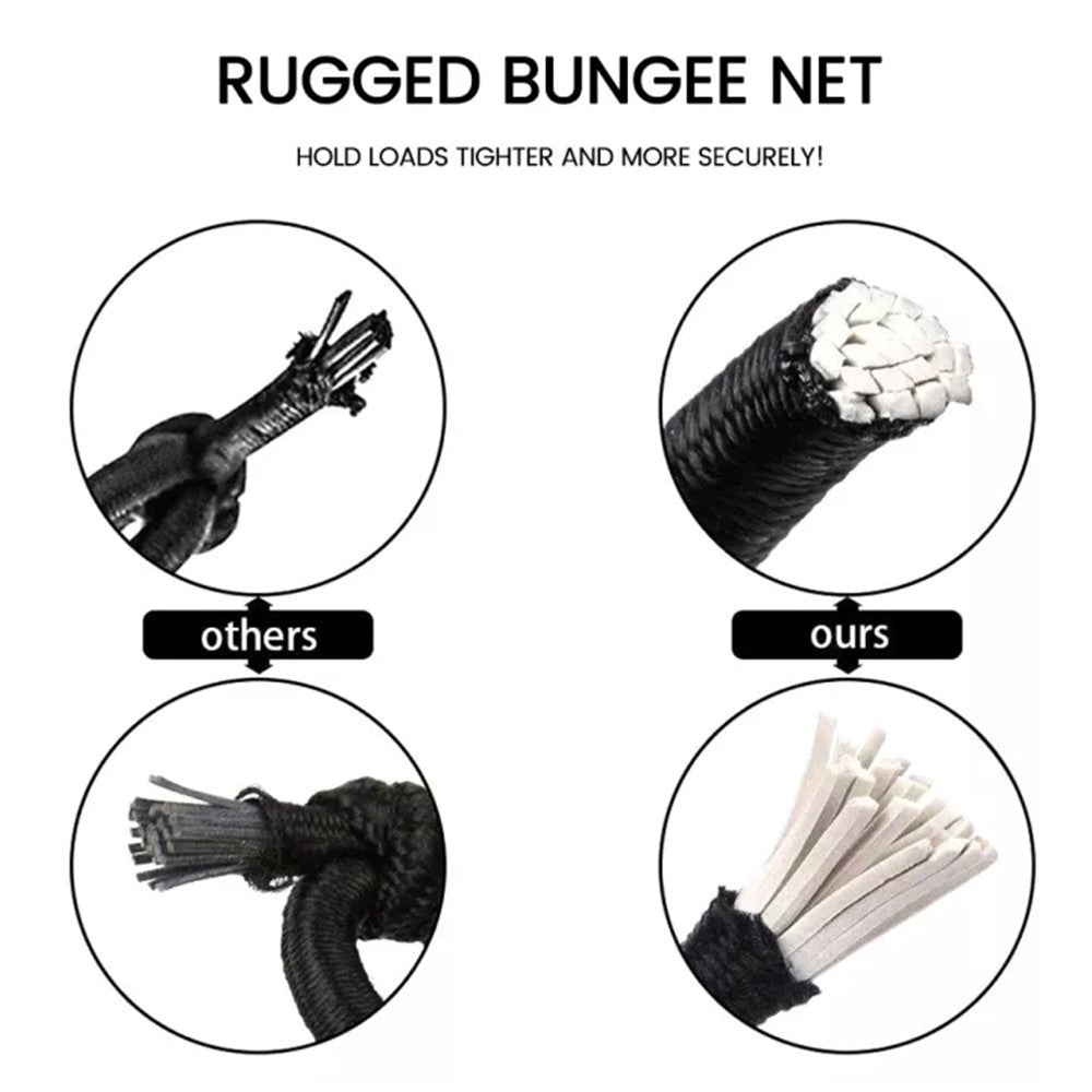 Rubber Cargo Net for Pickups Car Mesh Holes Cord Net Heavy Duty Truck Bed Roof Rack 120cmx90cm 88 Grids Cargo Organizer Net with Hooks