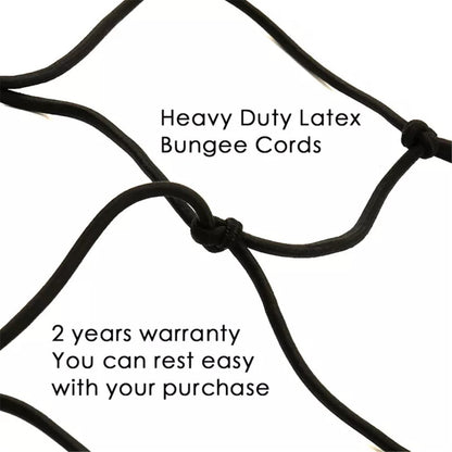 Rubber Cargo Net for Pickups Car Mesh Holes Cord Net Heavy Duty Truck Bed Roof Rack 120cmx90cm 88 Grids Cargo Organizer Net with Hooks