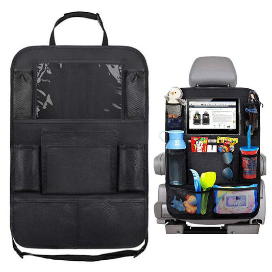 Multifunction Car Back Seat Organizer Bag Automotive Seat Back Organizer with Touch Screen Tablet Holder