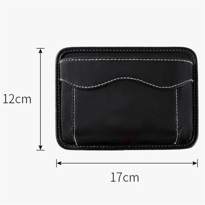 Car Dashboard Adhesive Storage Bag PU Leather Seat Seam Phone Sundries Holder Organizer