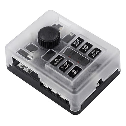 WUPP CS-3394A1 6 Way Blade Fuse Block with Negative Bus LED Indicator for Car Boat Van SUV