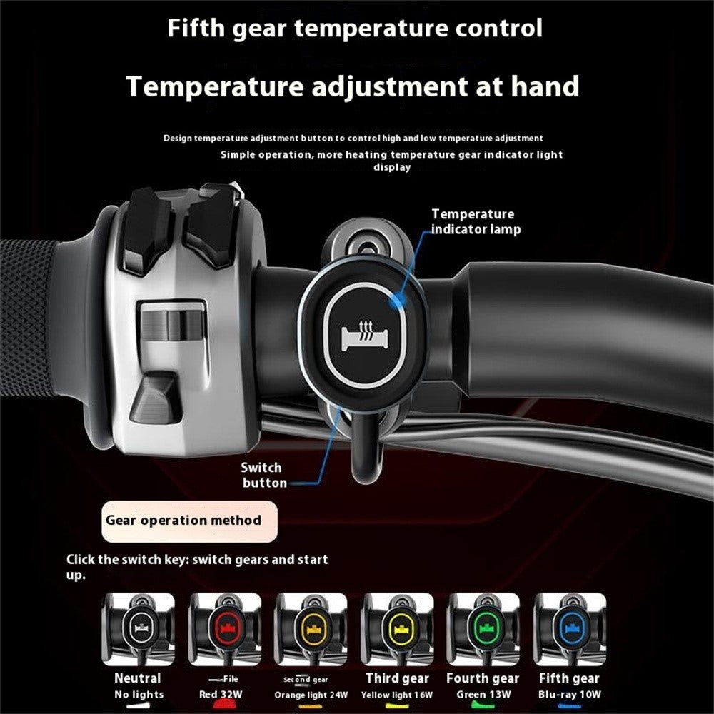 WUPP CS-1956D1 Motorcycle Heated Grips with 5+1 Temperature Adjustable / 1.5m ACC Cable