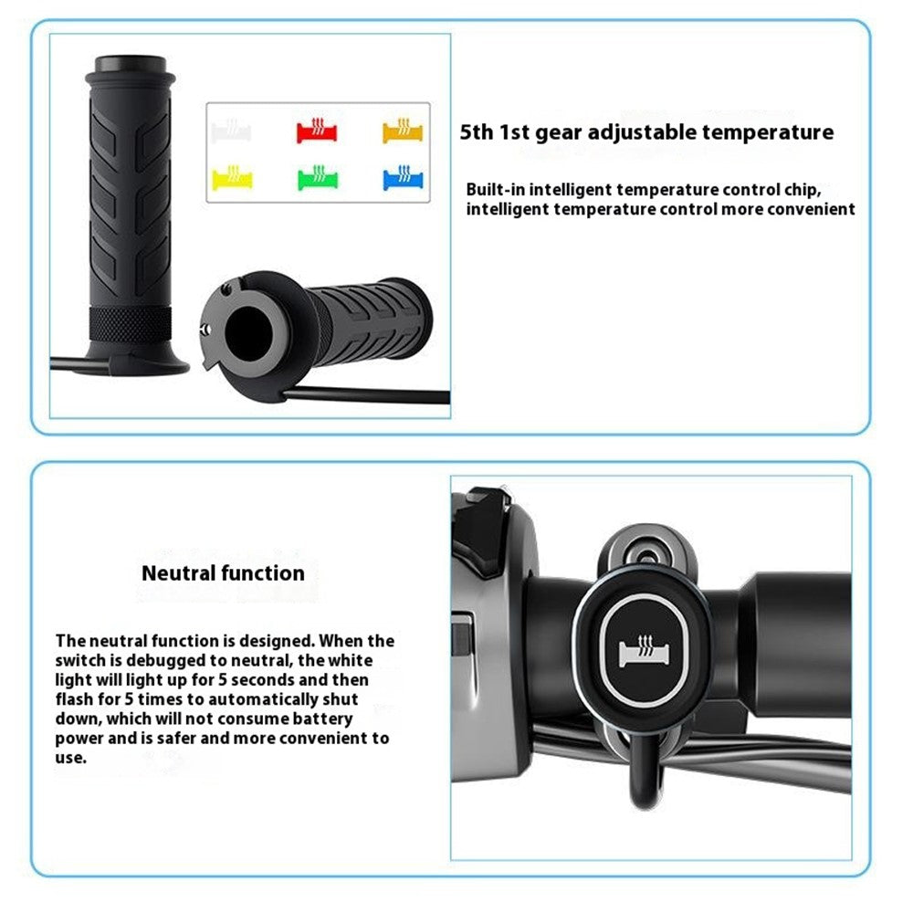 WUPP CS-1956D1 Motorcycle Heated Grips with 5+1 Temperature Adjustable / 1.5m ACC Cable