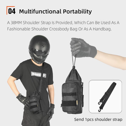 RHINOWALK Mechanic MJX2006BK Thermal Aluminum Liner Expanded Motorcycle Water Bottle Holder Bag, 10.5x22cm