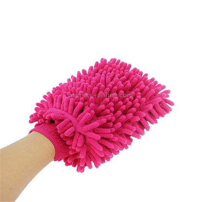 Microfiber Gloves for Cleaning Car Double-Sided Chenille Microfiber Glove Antistatic Cleaning Cloth Dust Removal Cleaning Gloves (Random Color)