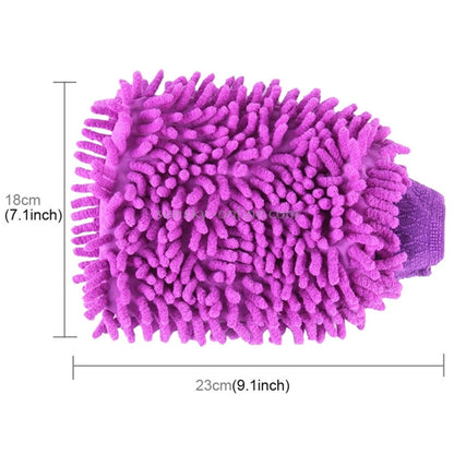 Microfiber Gloves for Cleaning Car Double-Sided Chenille Microfiber Glove Antistatic Cleaning Cloth Dust Removal Cleaning Gloves (Random Color)