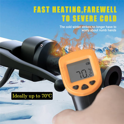 CS-1324A1 1 Pair 5 Gears Temperature Adjustable Winter ATV Motorcycle Heated Grips Electric Heating Hand Grips