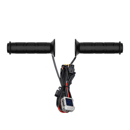 ZH-983F2 1 Pair For ATV Motorcycle Intelligent 3 Gears Temperature Adjustable Heated Grips Winter Warmer Electric Heating Hand Grips