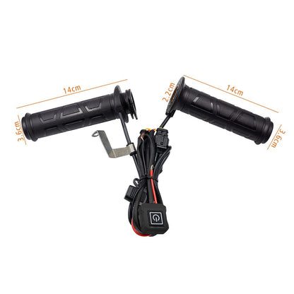 WUPP ZH-983B6 1 Pair 12V Motorcycle Winter Electric Heating Hand Grips 3 Gears Temperature Adjustable Heated Grips