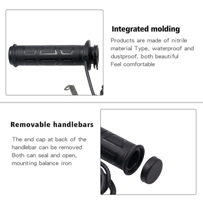 WUPP ZH-983B6 1 Pair 12V Motorcycle Winter Electric Heating Hand Grips 3 Gears Temperature Adjustable Heated Grips